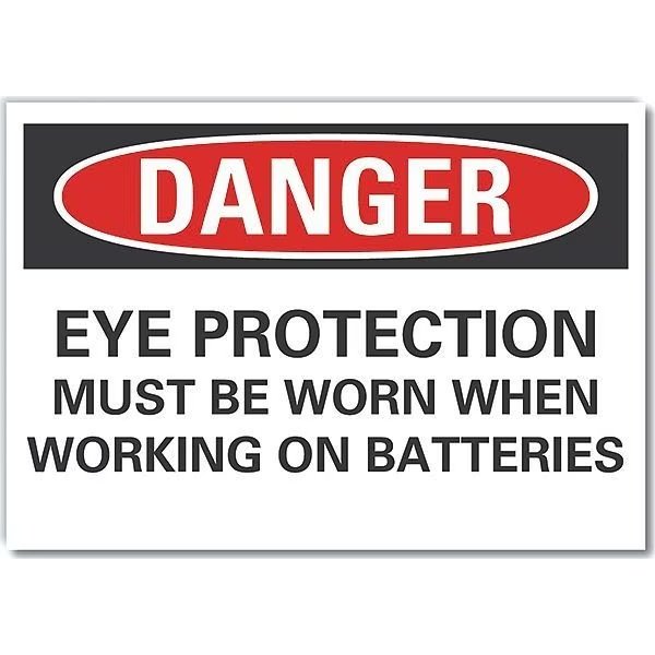 Decal, Danger Eye Protection, 7 x 5