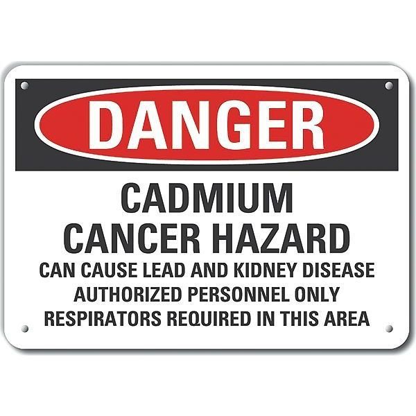 Decal, Danger Cadmium Cancer, 14x10