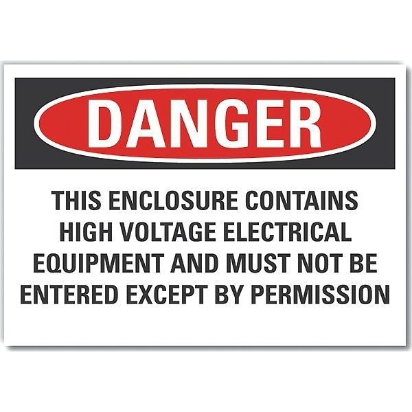 Decal, Danger This Enclosure, 7 x 5