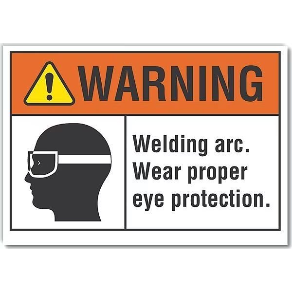 Decal, Warning Welding Arc Wear, 7 x 5