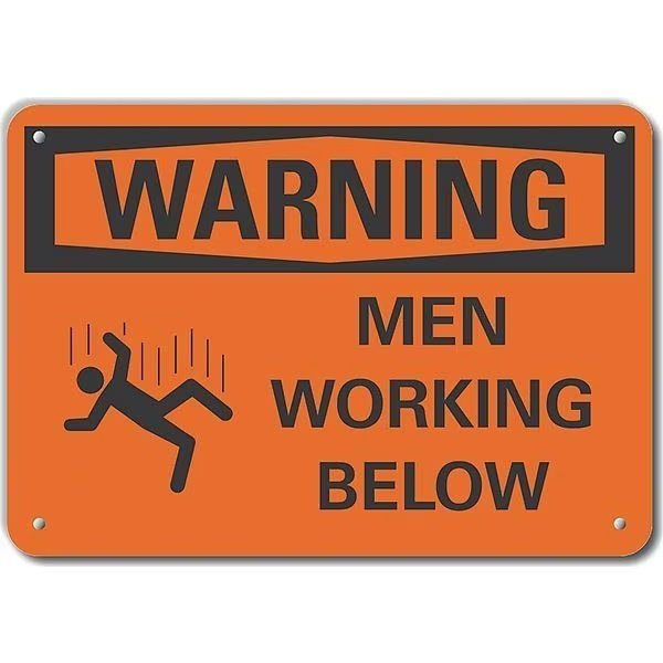 Warning Men Working, 14 x 10