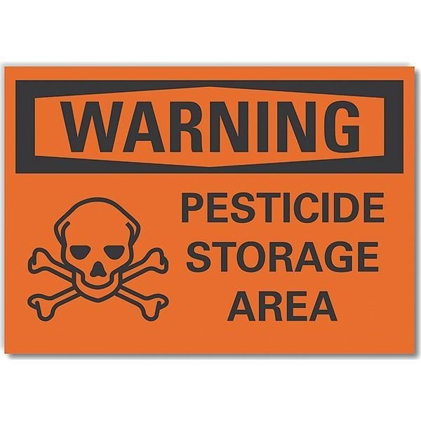 Warning Sign, 7 in H, 10 in W, Non-PVC Polymer, Vertical Rectangle, English, LCU6-0049-ED_10x7, LYLE, Mfr# LCU6-0049-ED_10x7