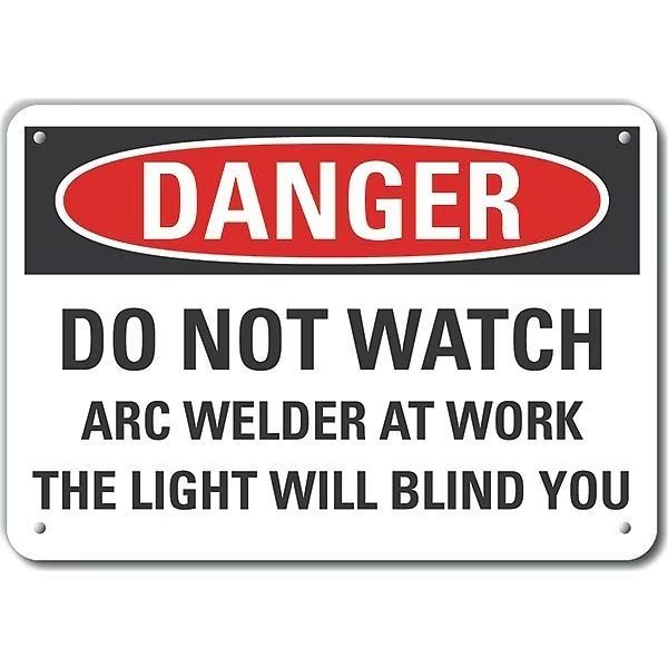Decal, Danger Do Not Watch Arc, 14x10, LYLE, Mfr# LCU4-0665-NP_14X10