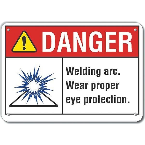 Decal, Plastic, Danger Welding Arc, 14x10
