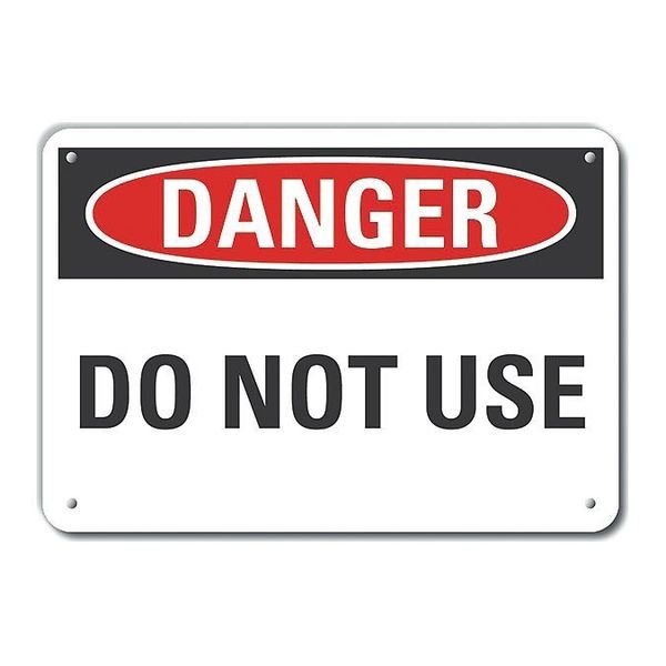 Decal, Plastic, Danger Do Not Use, 14 x 10