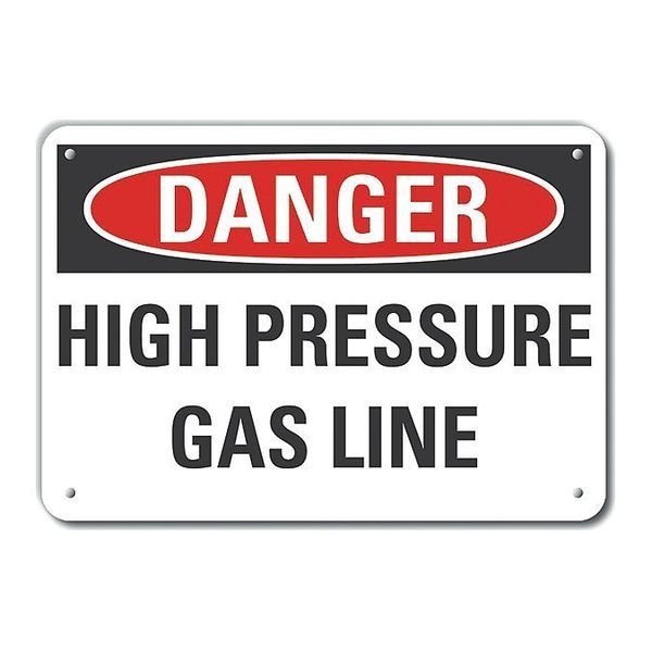 Decal, Danger High Pressure, Gas 10x7