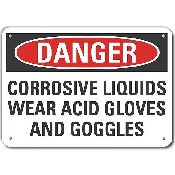 Decal, Danger Corrosive Liquids, 10x7