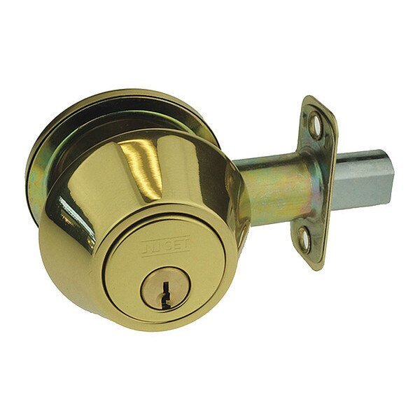 Grd 2 Dbl Cyl Deadbolt, Lifetime Brass, Nu-Set, Mfr#: 751-PVD