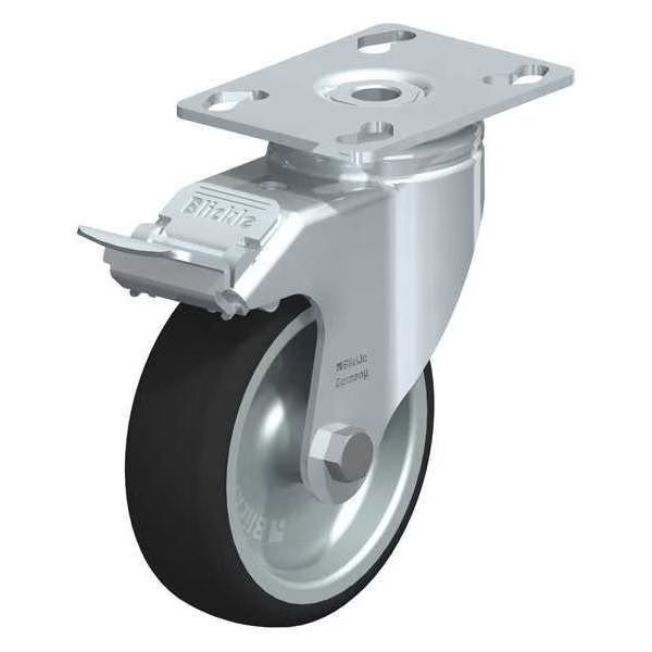 Swivel Plate Caster, PU, 3-1/8