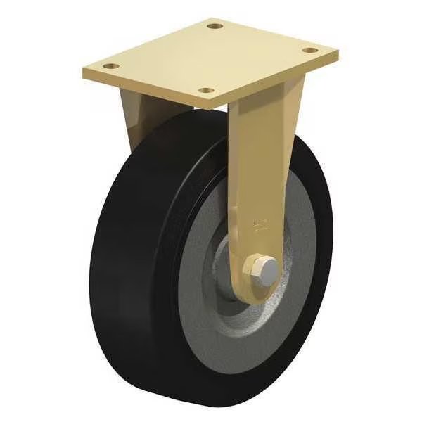Rgd Plate Caster, Rubr, 9-7/8