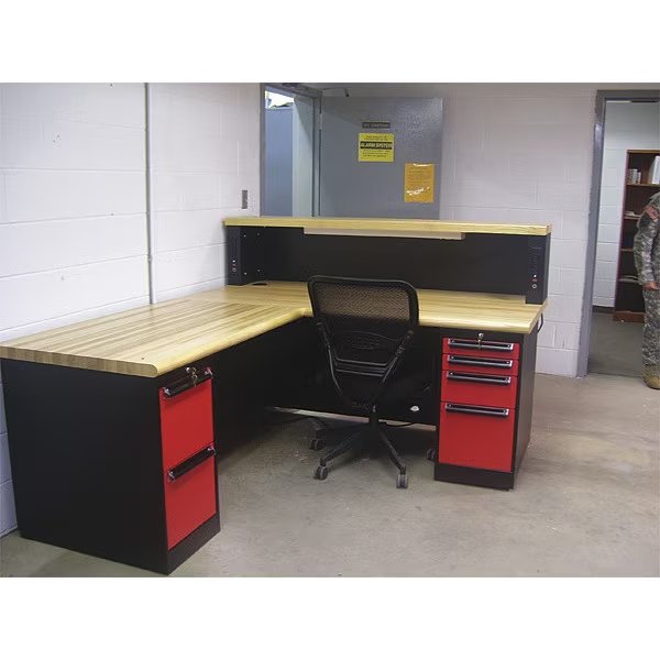 L-Shaped Workcenter-Right Hand return, YL, EQUIPTO, Mfr# 360LW-YL