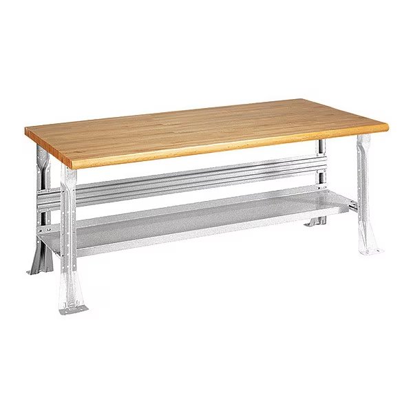 Open Leg Bench w/ Shelf, WH, Equipto, Mfr#: 2323-6W-WH