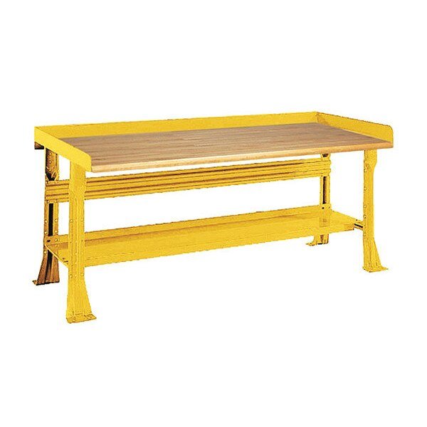 Open Leg Bench w/ Shelf, YL, EQUIPTO, Mfr# 2422-6W-YL