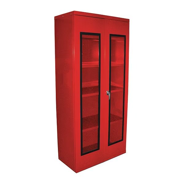 Quick View Cabinet-SetUp, 24X36X78, RD, EQUIPTO, Mfr# QVC362478SU-RD