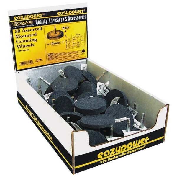 Assorted Mounted Grinding Wheels, 50 pcs., Eazypower, Mfr#: 87160