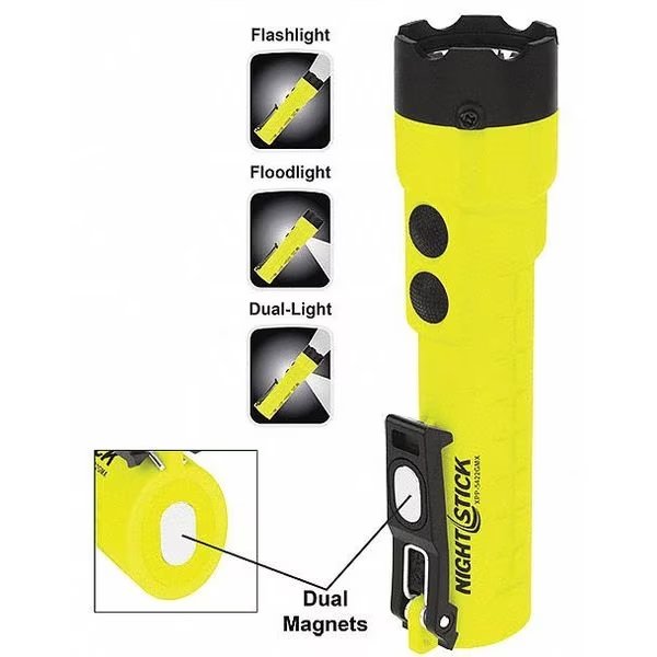 Intrin/Safe Dual Flashlight, w/Magnets, Nightstick, Mfr#: XPP-5422GMX