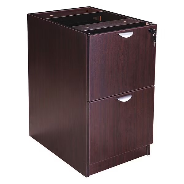 Full Pedestal File/File, Mahogany, BOSS, Mfr# N176-M