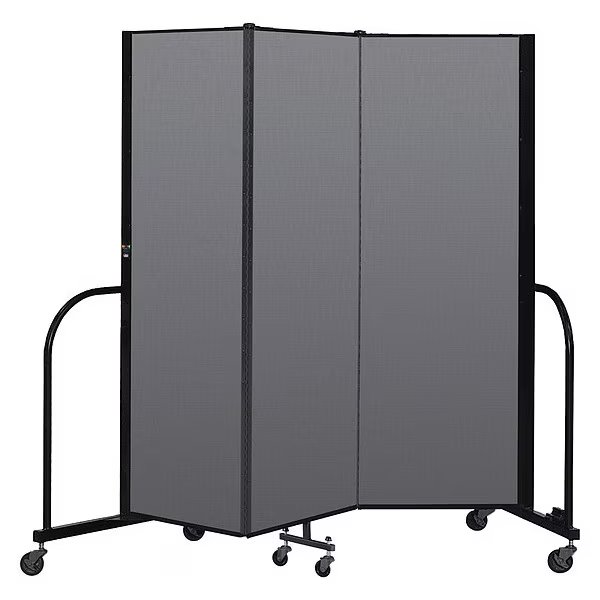 Portable Room Divider, 3 Panel, 6 ft. H, SCREENFLEX, Mfr# CFSL603-DG