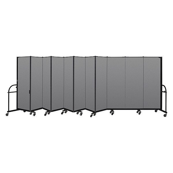 Heavy Duty Room Divider, 11 Panel, 6 ft. H, SCREENFLEX, Mfr# HFSL6011-DG