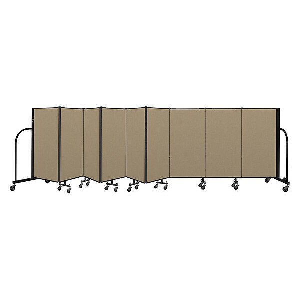 Portable Room Divider, 9 Panel, 4 ft. H, SCREENFLEX, Mfr# CFSL409-DW