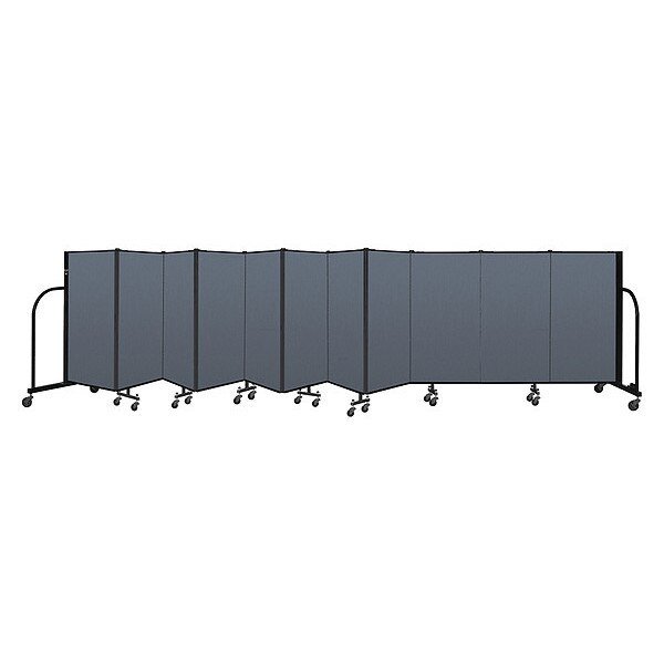 Portable Room Divider, 11 Panel, 4 ft. H, SCREENFLEX, Mfr# CFSL4011-DB