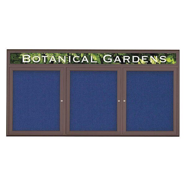 Corkboard, Triple Door, Radius Frame, Header, 72x36