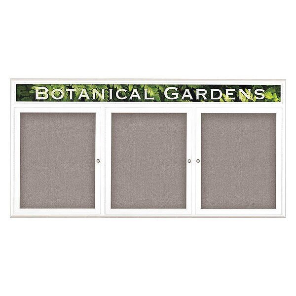 Corkboard, Triple Door, Radius Frame, Header, 72x36