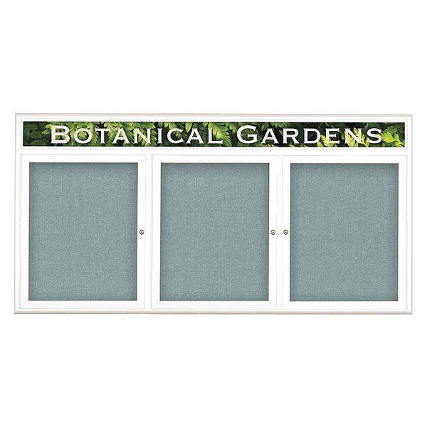 Corkboard, Triple Door, Radius Frame, Header, 72x36