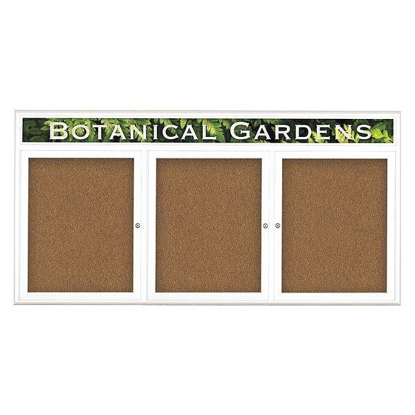 Corkboard, Triple Door, Radius Frame, Header, 72x36