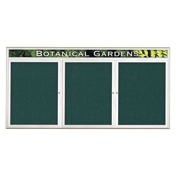 Corkboard, Triple Door, Radius Frame, Header, 96x48