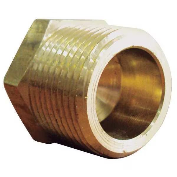 Brass Hex Head Plug, MNPT, 3/8