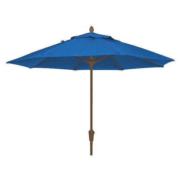 Market Umbrella 8Rib Crank Cb, Blue, 9 ft., Fiberbuilt, Mfr#: 9MCRCB-4601