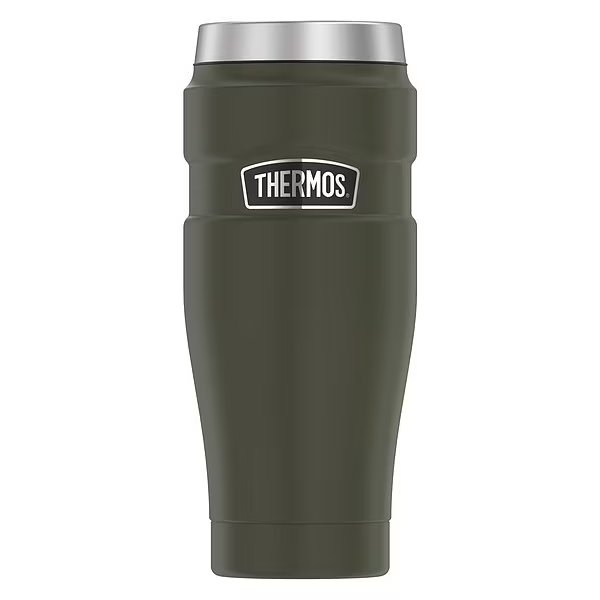 Stainless Steel Travel Tumbler, 16oz, Army Green, Hot 7 Hrs, Cold 18 Hrs, Thermos, Mfr#: SK1005AG4
