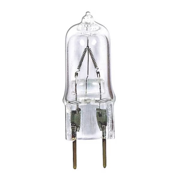 50W T4 Halogen Light Bulb - Bi Pin G8 Base - Clear Finish, Satco, Mfr#: S4612