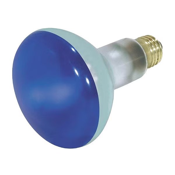 75 W BR30 Incandescent - Blue - 2000 Hours - Medium Base - 130V, SATCO, Mfr# S3228