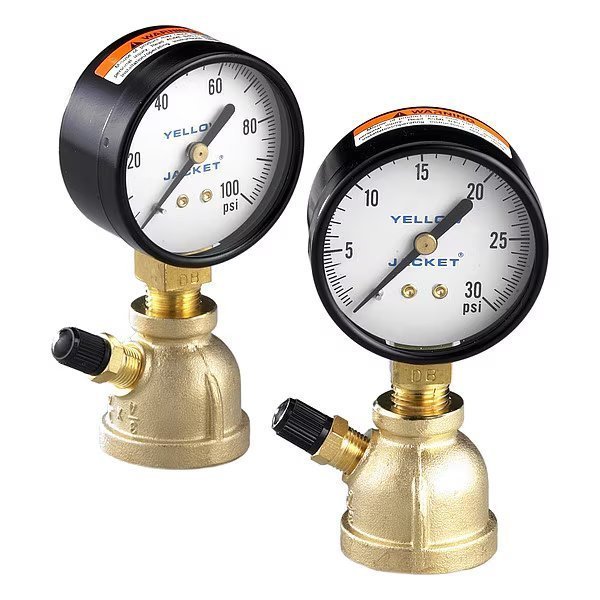 Gas Pressure Test Kit, 7 in Case D., Yellow Jacket, Mfr#: 78080