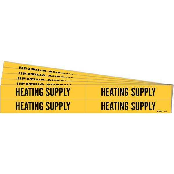 Pipe Marker, Black, Heating Supply, PK5, 7127-4-PK, Brady, Mfr#: 7127-4-PK
