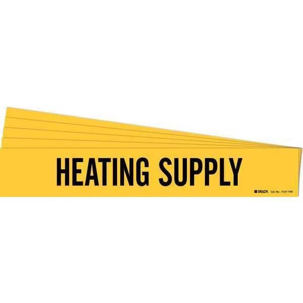 Pipe Marker, Black, Heating Supply, PK5, 7127-1HV-PK, BRADY, Mfr# 7127-1HV-PK