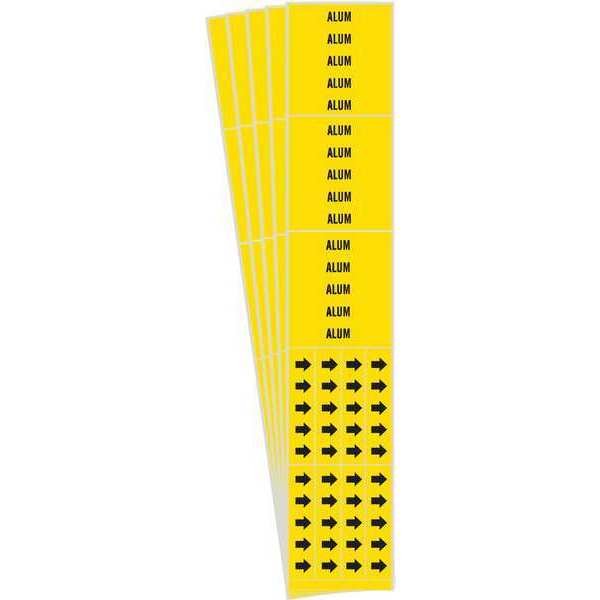 Pipe Marker, Adhesive, Black, Alum, PK5, 7013-3C-PK, BRADY, Mfr# 7013-3C-PK