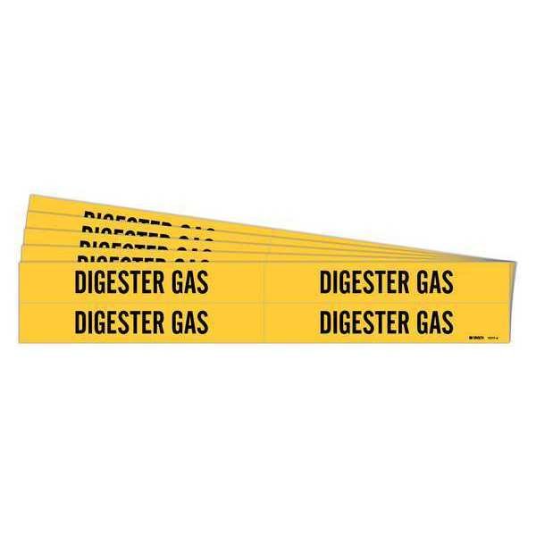 Pipe Marker, Black, Digester Gas, PK5, 7077-4-PK, BRADY, Mfr# 7077-4-PK