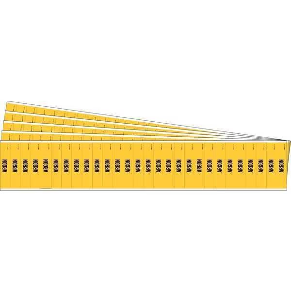 Pipe Marker, Adhesive, Black, Argon, PK5, BRADY, Mfr# 91900-PK