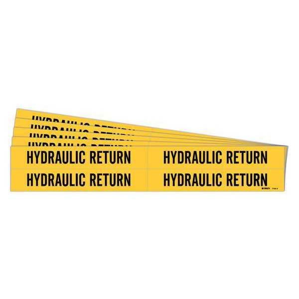Pipe Marker, Black, Hydraulic Return, PK5, 7154-4-PK, BRADY, Mfr# 7154-4-PK