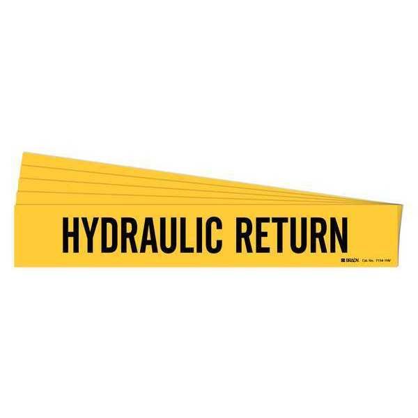 Pipe Marker, Black, Hydraulic Return, PK5, 7154-1HV-PK, Brady, Mfr#: 7154-1HV-PK