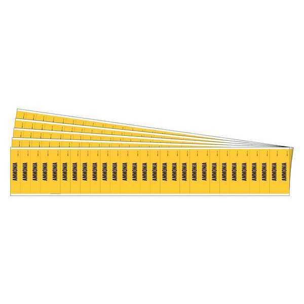 Pipe Marker, Adhesive, Black, Ammonia, PK5, 91899-PK, Brady, Mfr#: 91899-PK