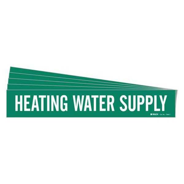 Pipe Marker, Heating Water Supply, PK5, BRADY, Mfr# 7366-1-PK