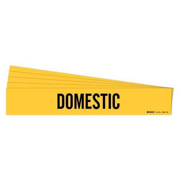 Pipe Marker, Adhesive, Black, Domestic, PK5, 7082-1HV-PK, BRADY, Mfr# 7082-1HV-PK