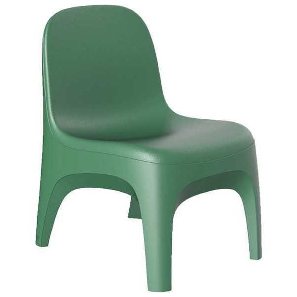 Crew Armless Chair, Floor Mount, Green, CREW, Mfr# 6484GN