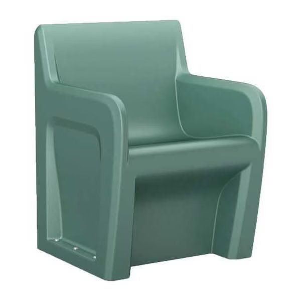 Arm Chair, Floor Mount, Aqua w/Door, SENTINEL, Mfr# 106484AQS