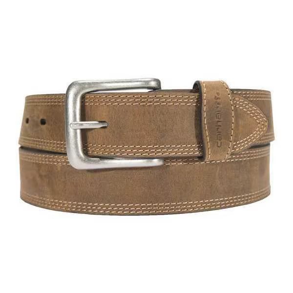 Triple Stitch Belt, Brown, 42