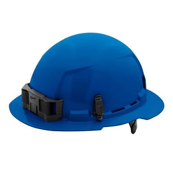 BOLT Blue Full Brim Hard Hat w/6pt Ratcheting Suspension - Type 1, Class E, Mfr#: 48-73-1125